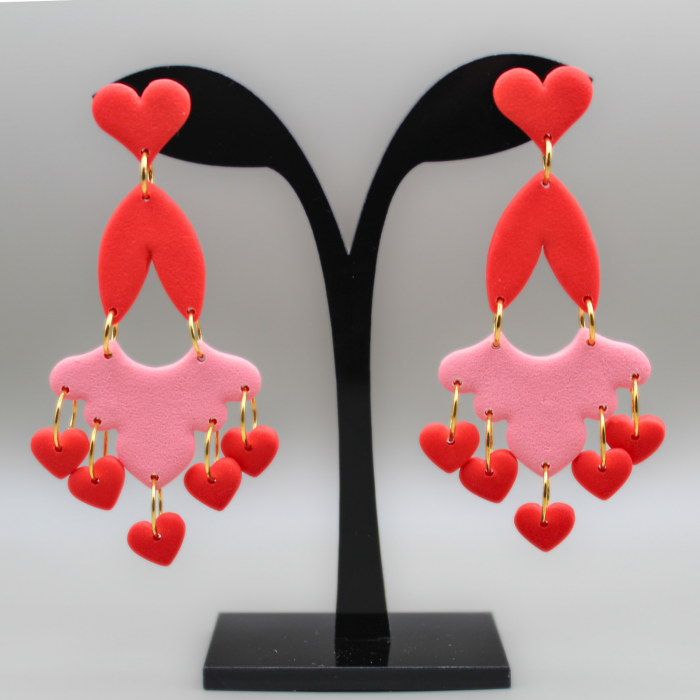 Cercei rosii Valentine Hearts [2]