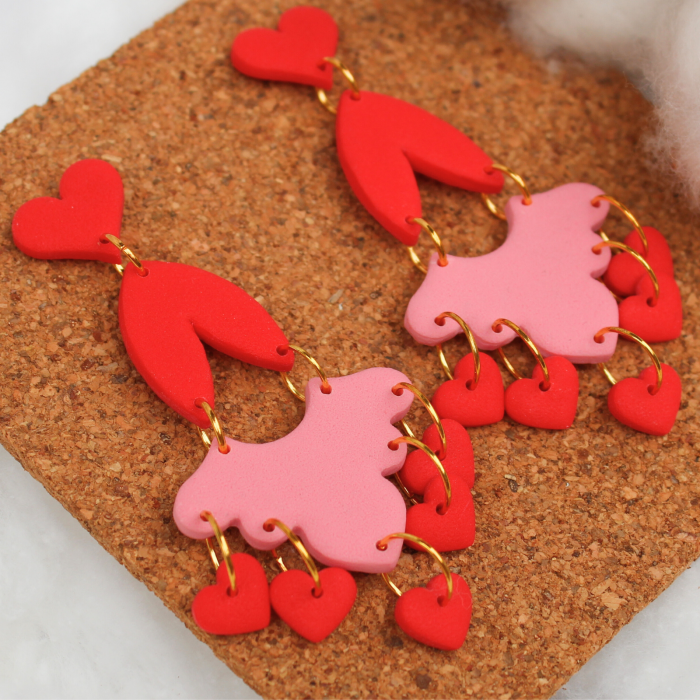 Cercei rosii Valentine Hearts [3]