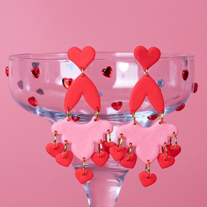 Cercei rosii Valentine Hearts [2]