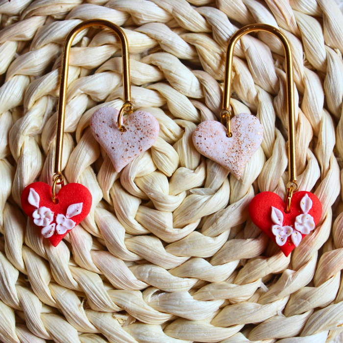 Cercei roșii Valentine's Elegance pentru primăvară [2]