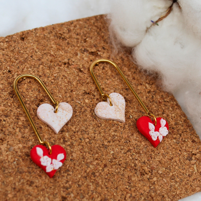 Cercei roșii Valentine's Elegance pentru primăvară [3]