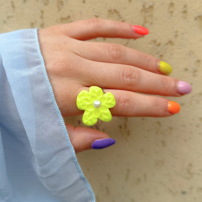 Inel Neon Gleam galben vibrant [6]