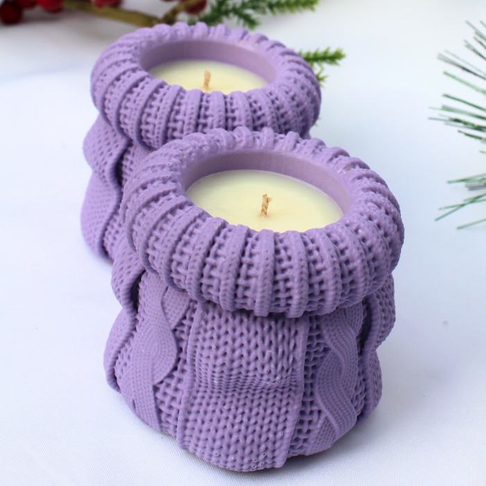 Lumânare cozy Wine Lila cu aromă de Crăciun [2]