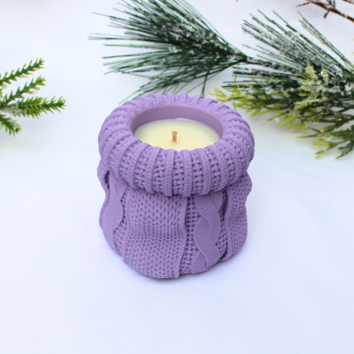 Lumânare cozy Wine Lila cu aromă de Crăciun [3]