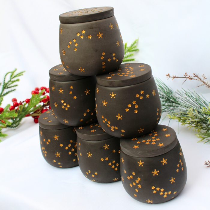 Lumanare decorativa in recipient handmade [4]