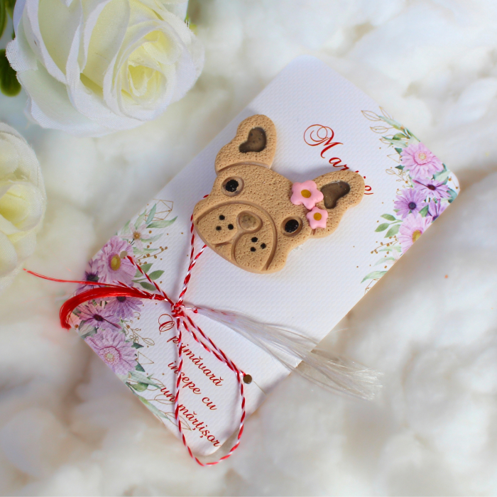 Broșă Puppy Girl crem cu design jucăuș [2]