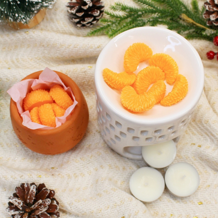 Set de wax melts Orange Slice cu recipient cement [3]