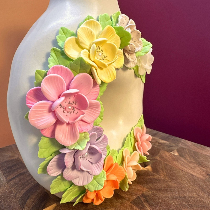 Vaza - Semiluna cu Flori Colorate [4]