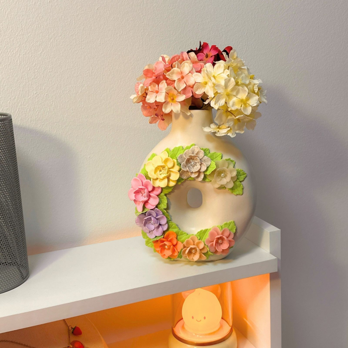 Vaza - Semiluna cu Flori Colorate [10]