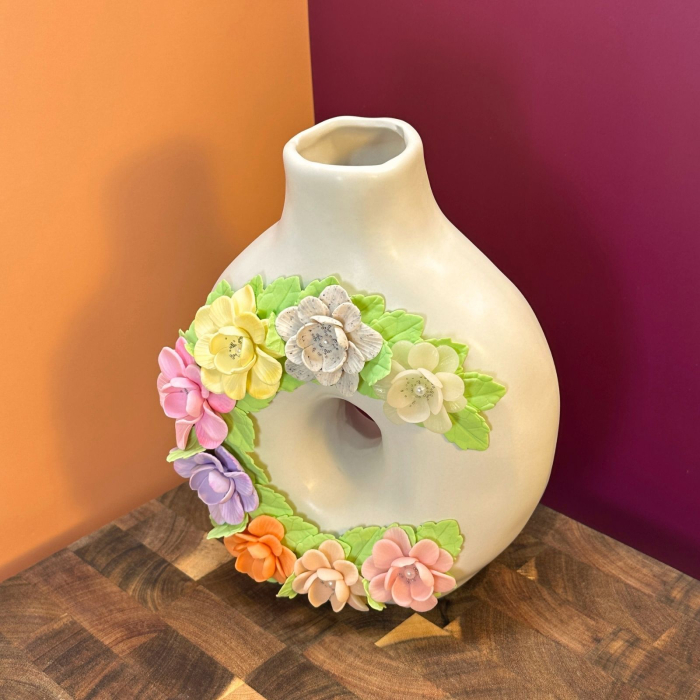 Vaza - Semiluna cu Flori Colorate [2]