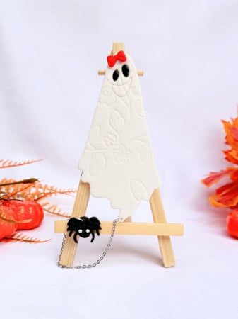 BOOKMARKS - Semn de carte fantomă zâmbitoare albă