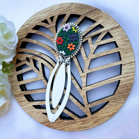 BOOKMARKS - Semn de carte verde cu design vintage