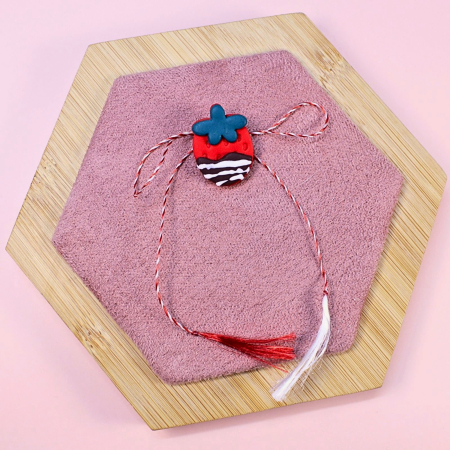 BROSE - Brosa Capsuna Glazurata in nuante de rosu