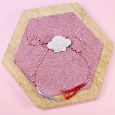 BROSE - Brosa in forma de boneta de bucatar alba