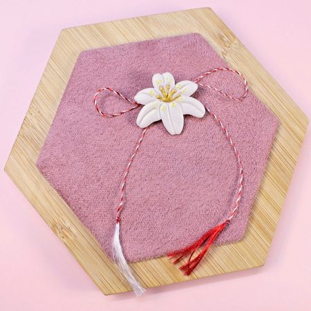 BROSE - Broșă Crin Imperial alb, elegantă