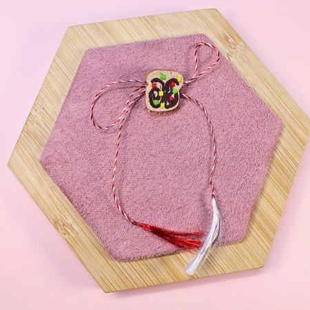 BROSE - Brosă Felie de Cozonac multicoloră