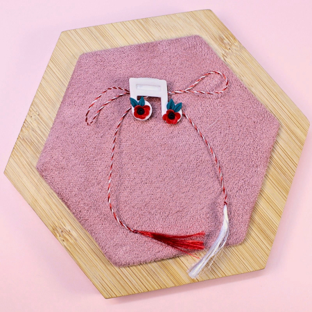 COLECTIE - Broșă albă cu model de notă muzicală