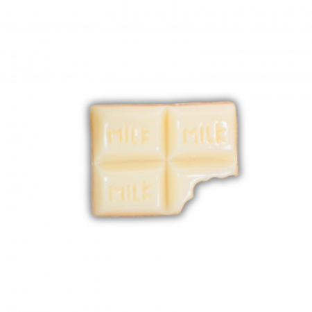 Brosă Piece of Chocolate albă elegantă [4]