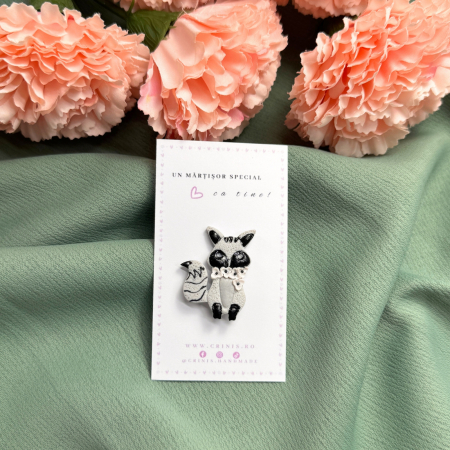 BROSE - Brosa Raccoon gri, accesoriu jucaus