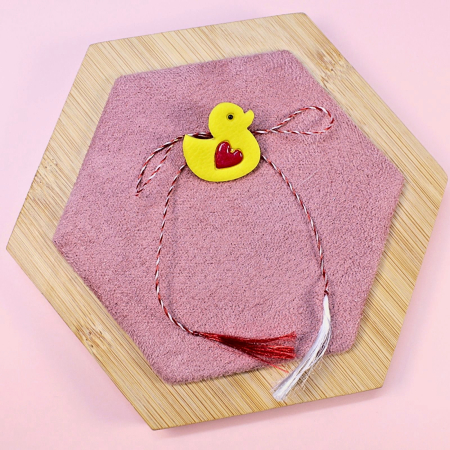 BROSE - Broșă galbenă în formă de rățușcă