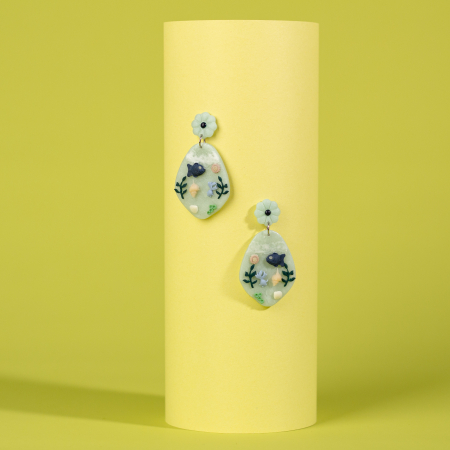 Primavara - Cercei lungi albastri de ocean Aquelle