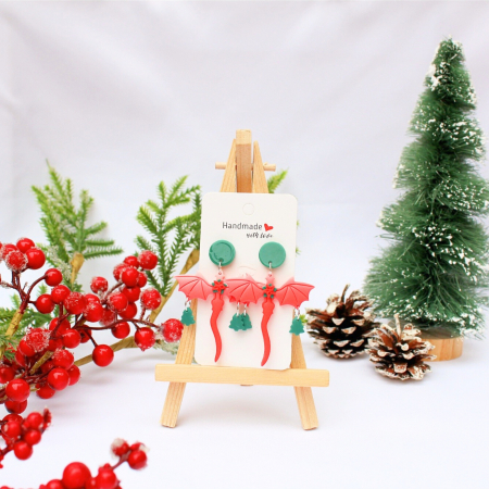 Forever Pets - Cercei Christmas Dragon multicolori pentru sărbători