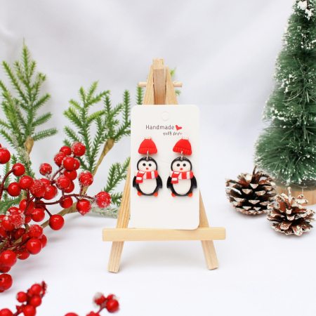 Forever Pets - Cercei Christmas Penguin cu pinguini veseli