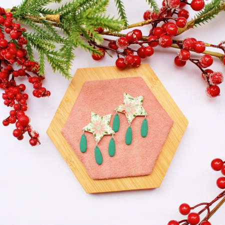 Cercei Christmas Star în formă de tavă cu cookies [1]