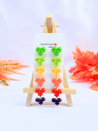 Autumn - Cercei Ciclul Vieții multicolori cu design natural