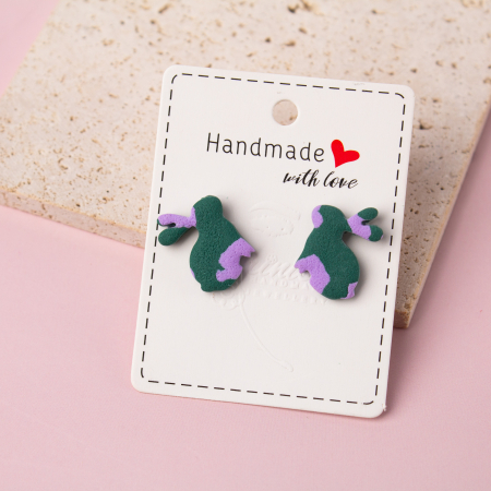 Easter - Cercei Colorful Bunny cu iepurași multicolori