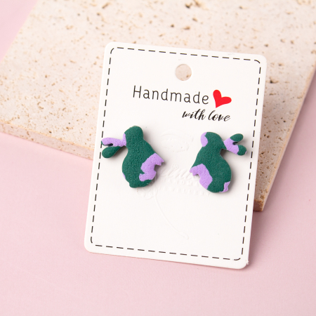 BIJUTERII - Cercei Colorful Bunny cu iepurași multicolori