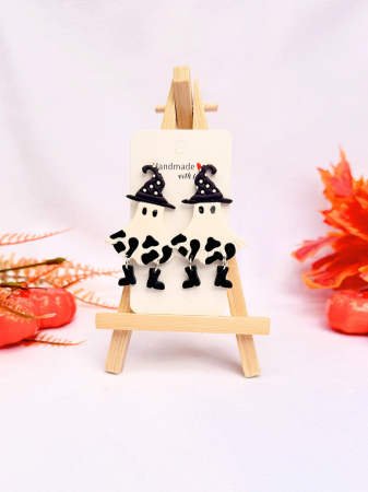 Halloween - Cercei Cowboy Boo cu fantomă şi aspect western