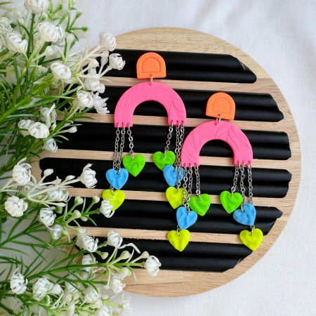Neon Collection - Cercei Electric Hearts multicolori