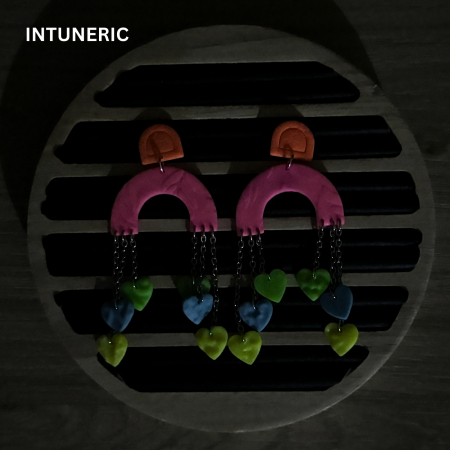 Cercei Electric Hearts multicolori [2]