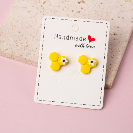 Primavara - Cercei Faguri cu Textura Galbena