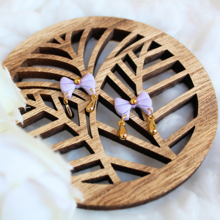 Cercei Studs - Cercei fundita mov eleganti