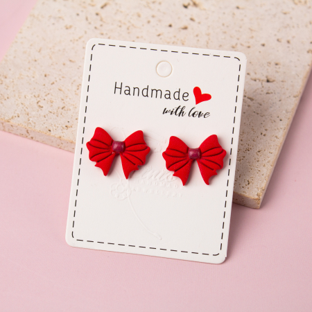 Fundite - Cercei fundiță roșii stilizați