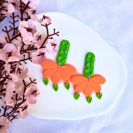Neon Collection - Cercei fosforescenți portocalii pentru festival