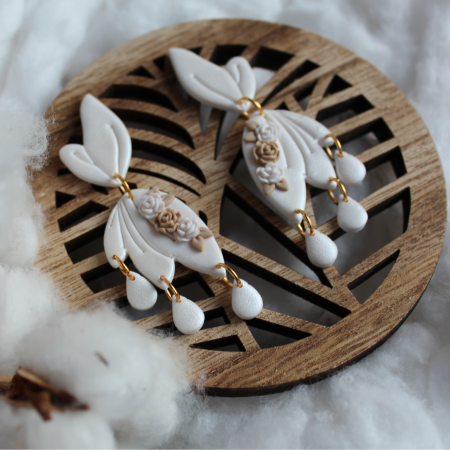 Cercei - Ivory and Petals - Alb [2]
