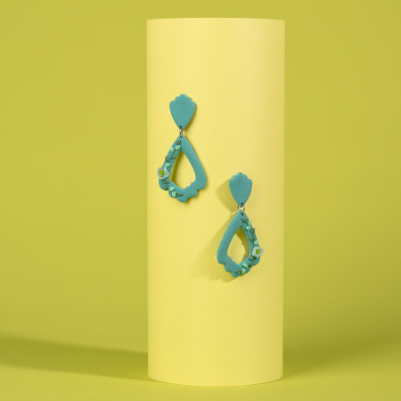 Cercei Lungi - Cercei Izovei verzi, design elegant