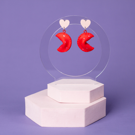 Passion for Red - Cercei Fortune Cookie, model norocos roșu