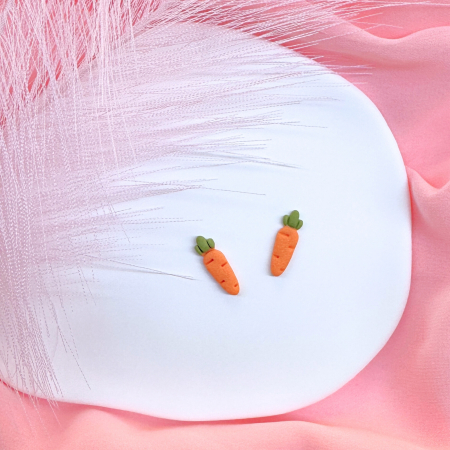 Cercei Studs - Cercei Mini Morcov portocalii tematici