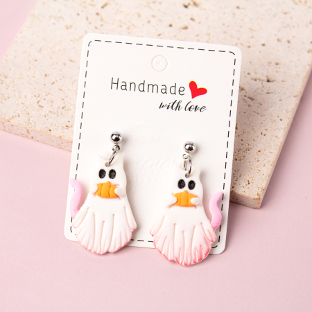 Cercei Medii - Cercei Mini Cat Boo design pisicuță