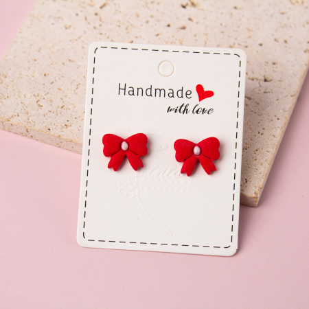 Fundite - Cercei fundita roșii cu prindere pin