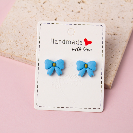 COLECTIE - Cercei mini fundiță turcoaz, jucăuși și feminini