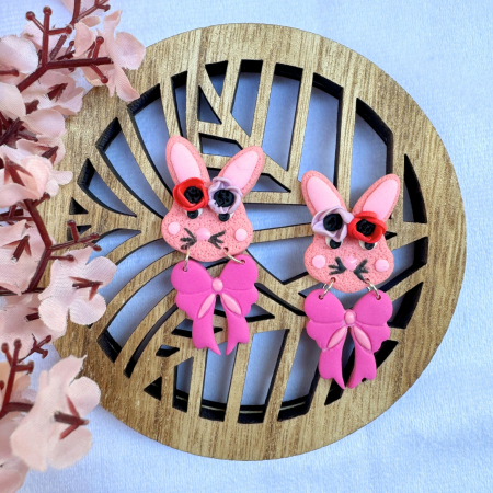 Easter - Cercei Mrs Iepuras Roz cu tema de Paste