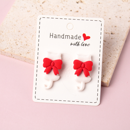 Fundite - Cercei - Pisicuta cu Fundita - Alb