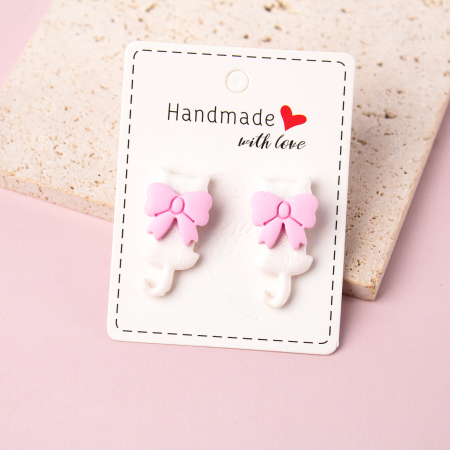 Fundite - Cercei - Pisicuta cu Fundita - Roz