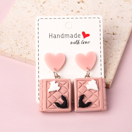 Pink Pastel - Cercei Povesti cu Fantome roz pentru Halloween