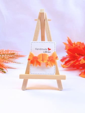 Fundite - Cercei Pumpkin Bow cu funda portocalie
